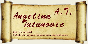 Angelina Tutunović vizit kartica